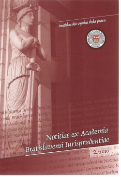 Obrázok - Notitiae ex Academia Bratislavensi Iurisprudentiae 2/2010