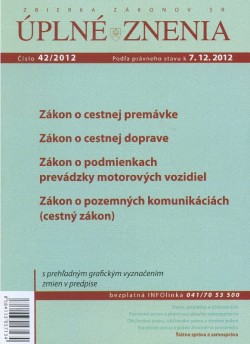 Obrázok - UZZ 42/2012 Zákon o cestnej premávke