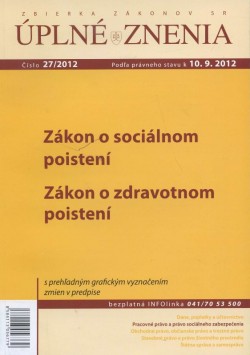Obrázok - UZZ 27/2012 Zákon o sociálnom poistení