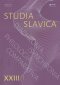 Kniha - Studia Slavica XXIII/1